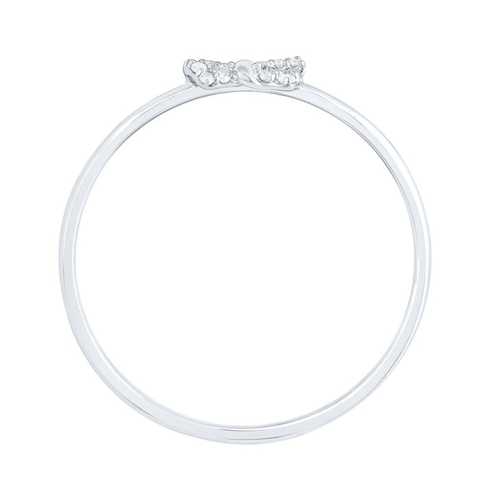 1/20CTW-NAT DIA NK GIFT BOW RING Daisy Joyeria