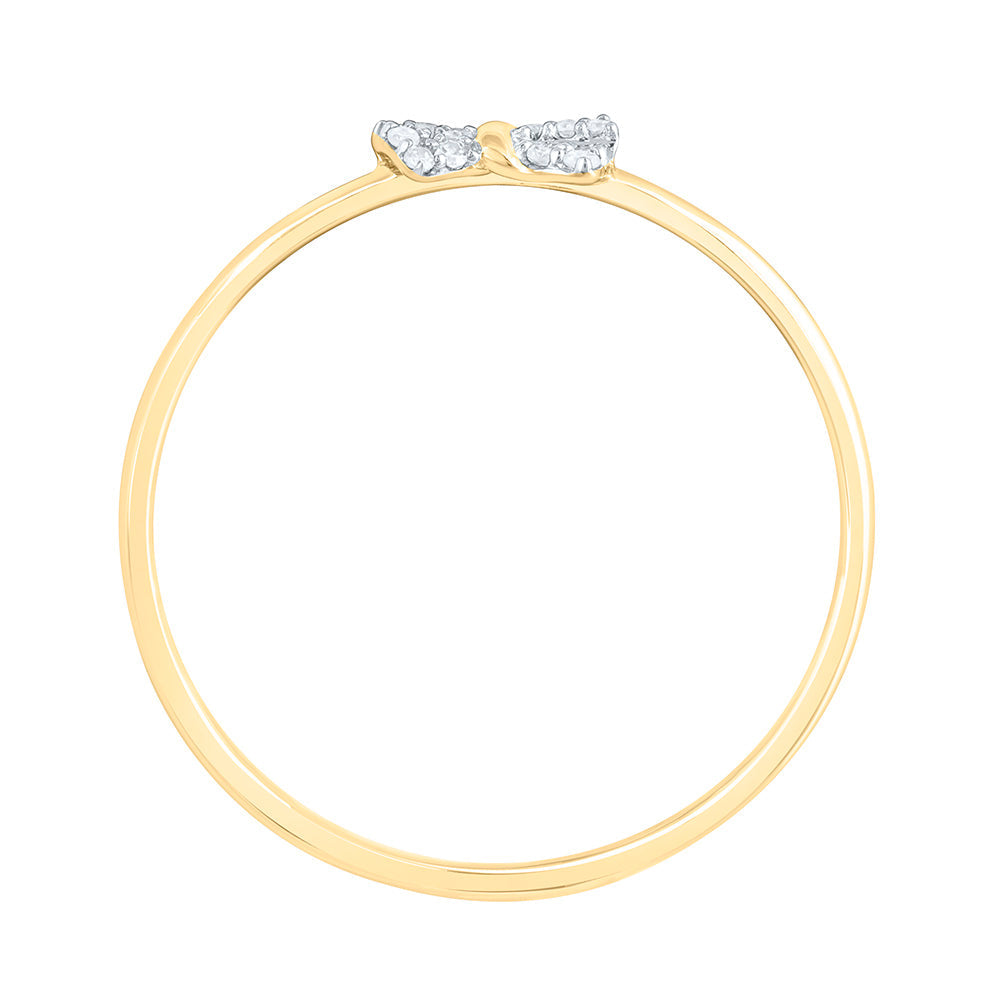 1/20CTW-NAT DIA NK GIFT BOW RING Daisy Joyeria