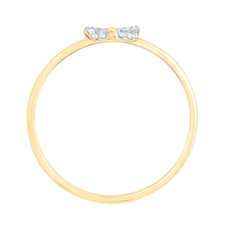 1/20CTW-NAT DIA NK GIFT BOW RING Daisy Joyeria
