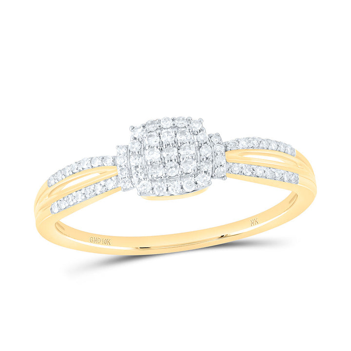 1/6CTW-NAT DIA NK FASHION CUSHION RING Daisy Joyeria