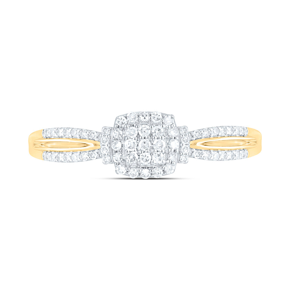 1/6CTW-NAT DIA NK FASHION CUSHION RING Daisy Joyeria