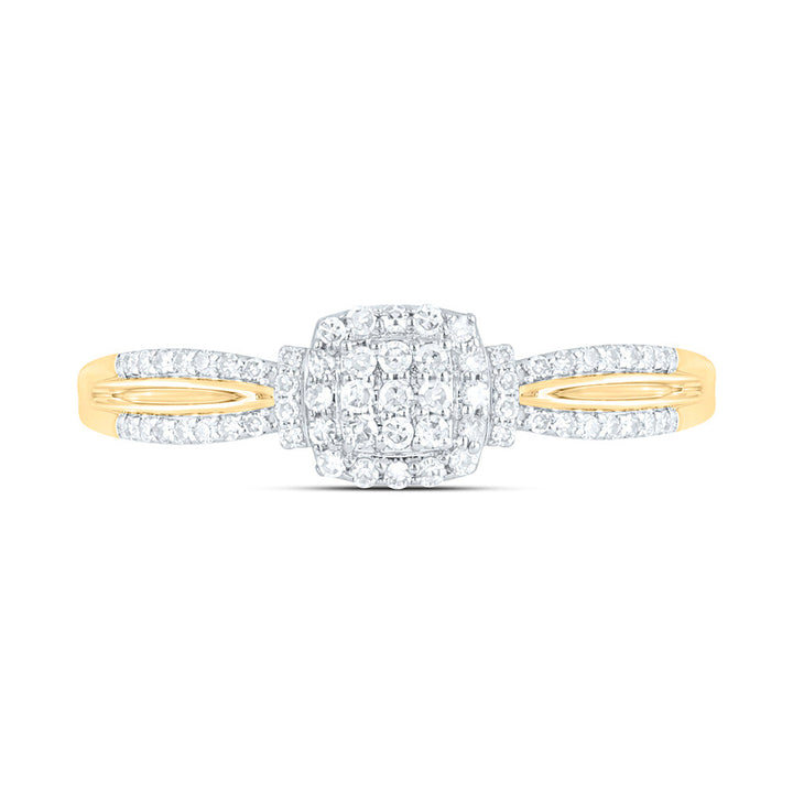 1/6CTW-NAT DIA NK FASHION CUSHION RING Daisy Joyeria