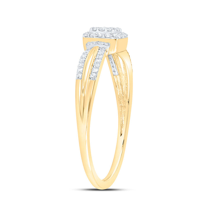 1/6CTW-NAT DIA NK FASHION CUSHION RING Daisy Joyeria