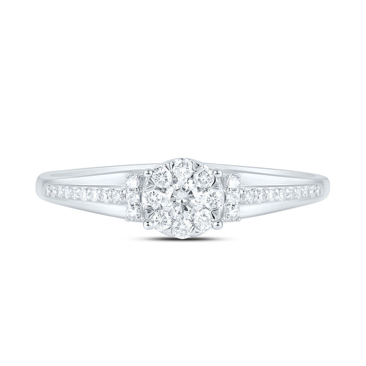 1/4CTW-NAT DIA NK FASHION ROUND RING Daisy Joyeria