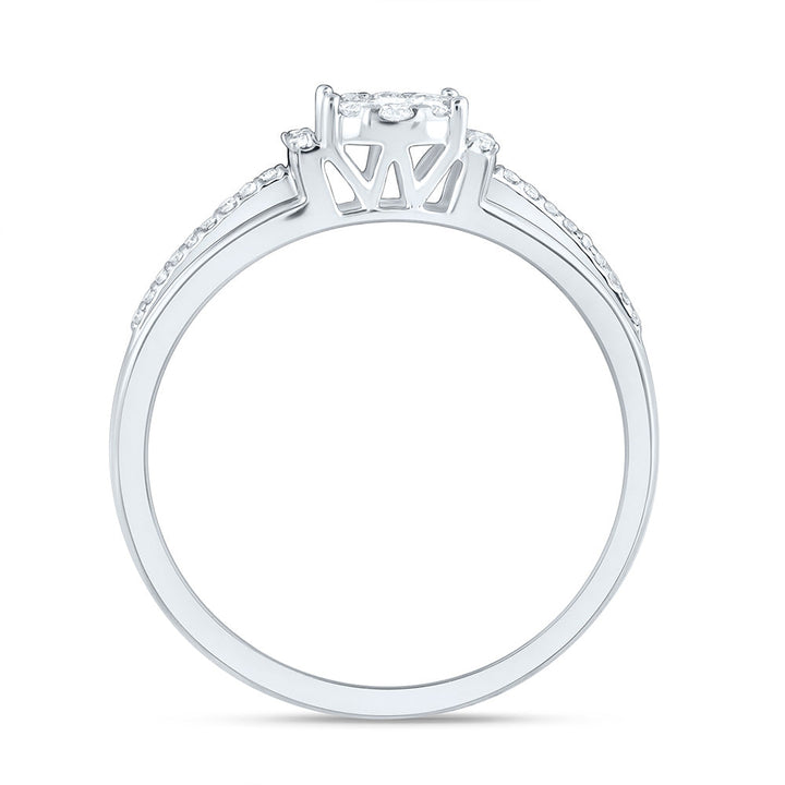 1/4CTW-NAT DIA NK FASHION ROUND RING Daisy Joyeria