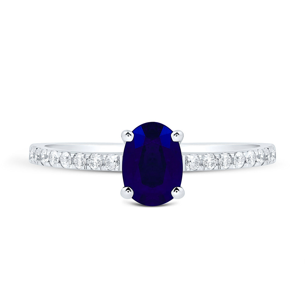 1/5CTW-NAT DIA CN  7X5MM OV-BS NAT GEM OVAL RING Daisy Joyeria