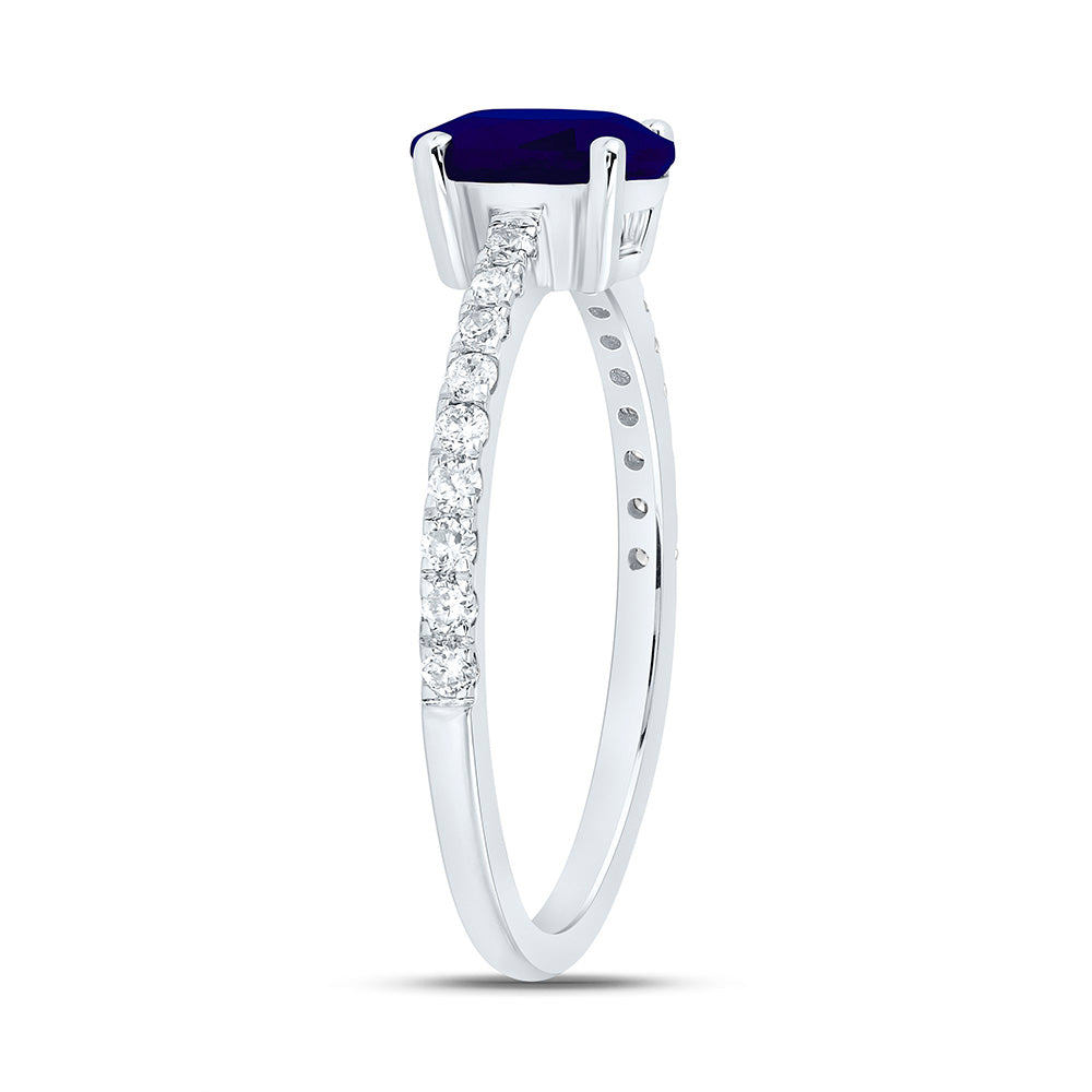1/5CTW-NAT DIA CN  7X5MM OV-BS NAT GEM OVAL RING Daisy Joyeria