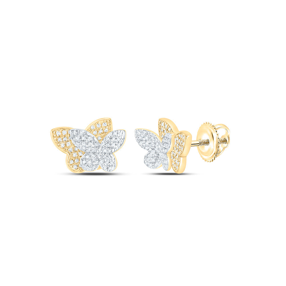 1/3CTW-NAT DIA NK FASHION BUTTERFLY EARRING Daisy Joyeria