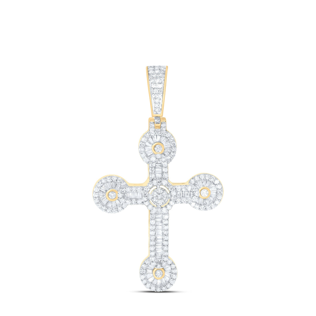 1CTW-NAT DIA NK FASHION CROSS PENDANT Daisy Joyeria