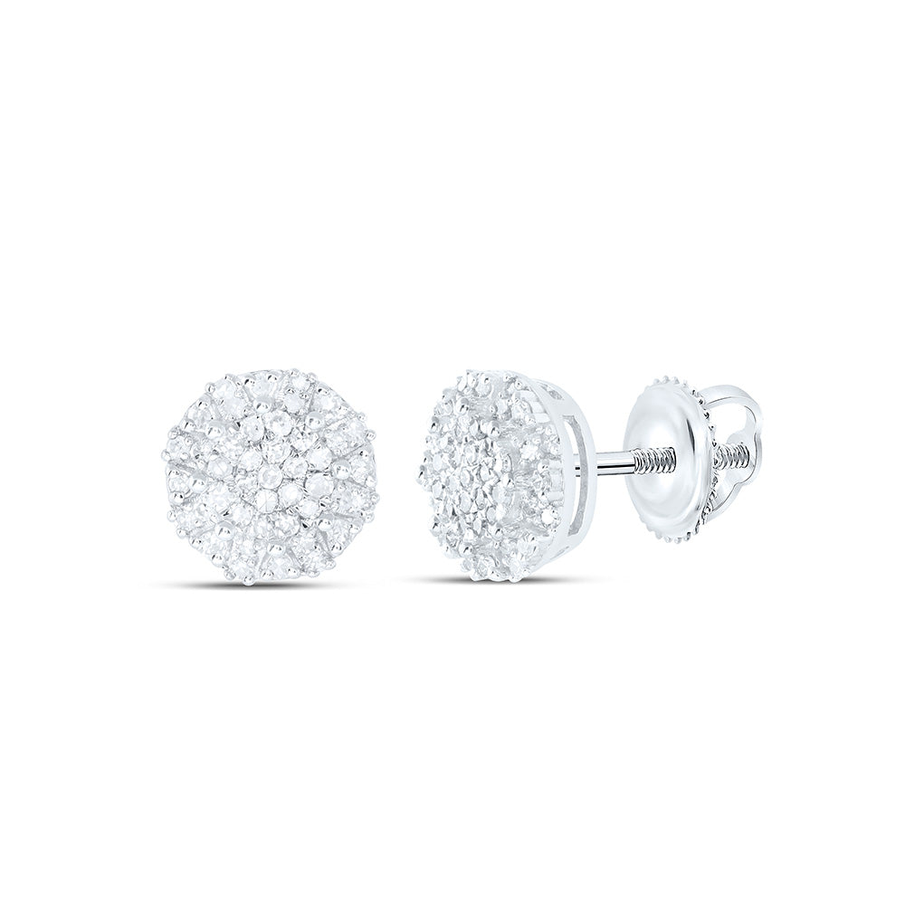 1/3CTW-NAT DIA NK FASHION ROUND EARRING Daisy Joyeria