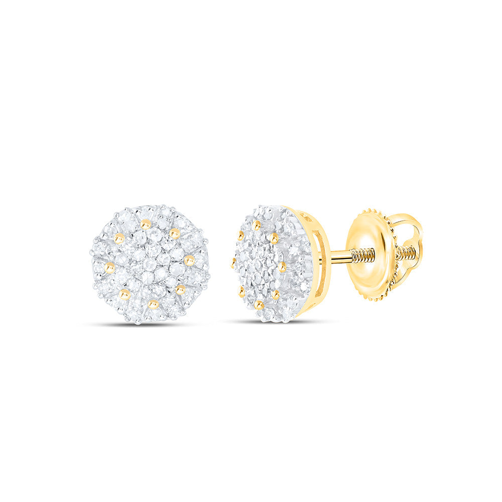 1/3CTW-NAT DIA NK FASHION ROUND EARRING Daisy Joyeria