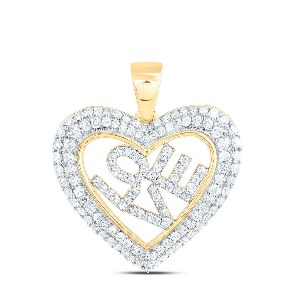 1/2CTW-NAT DIA NK FASHION LOVE HEART PENDANT Daisy Joyeria