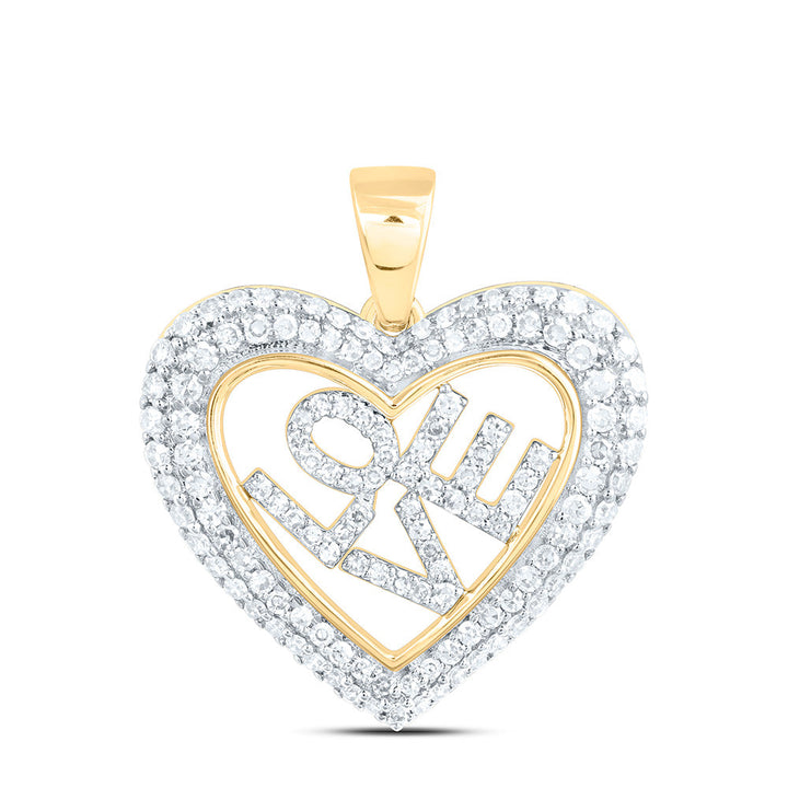 1/2CTW-NAT DIA NK FASHION LOVE HEART PENDANT Daisy Joyeria