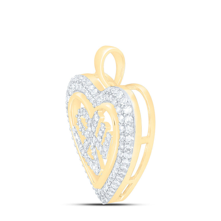 1/2CTW-NAT DIA NK FASHION LOVE HEART PENDANT Daisy Joyeria