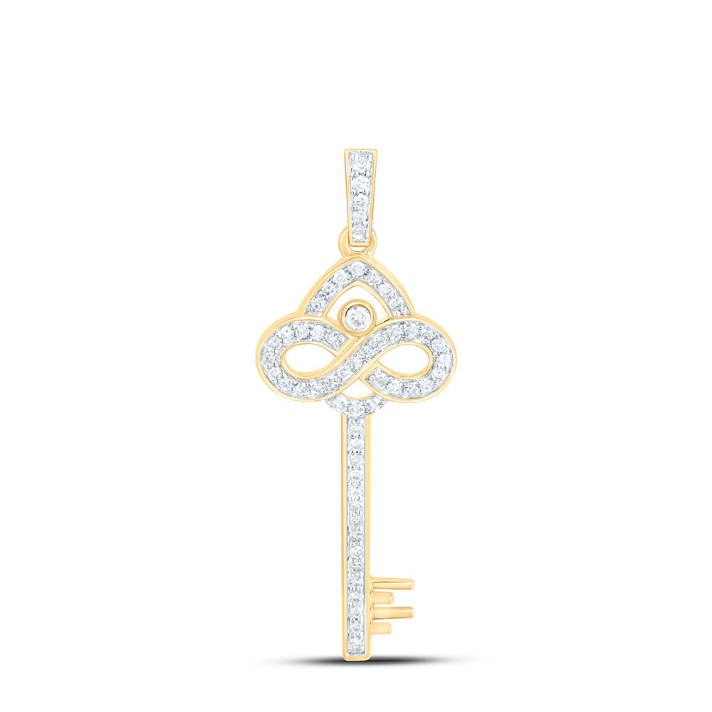 1/5CTW-NAT DIA NK FASHION KEY PENDANT Daisy Joyeria