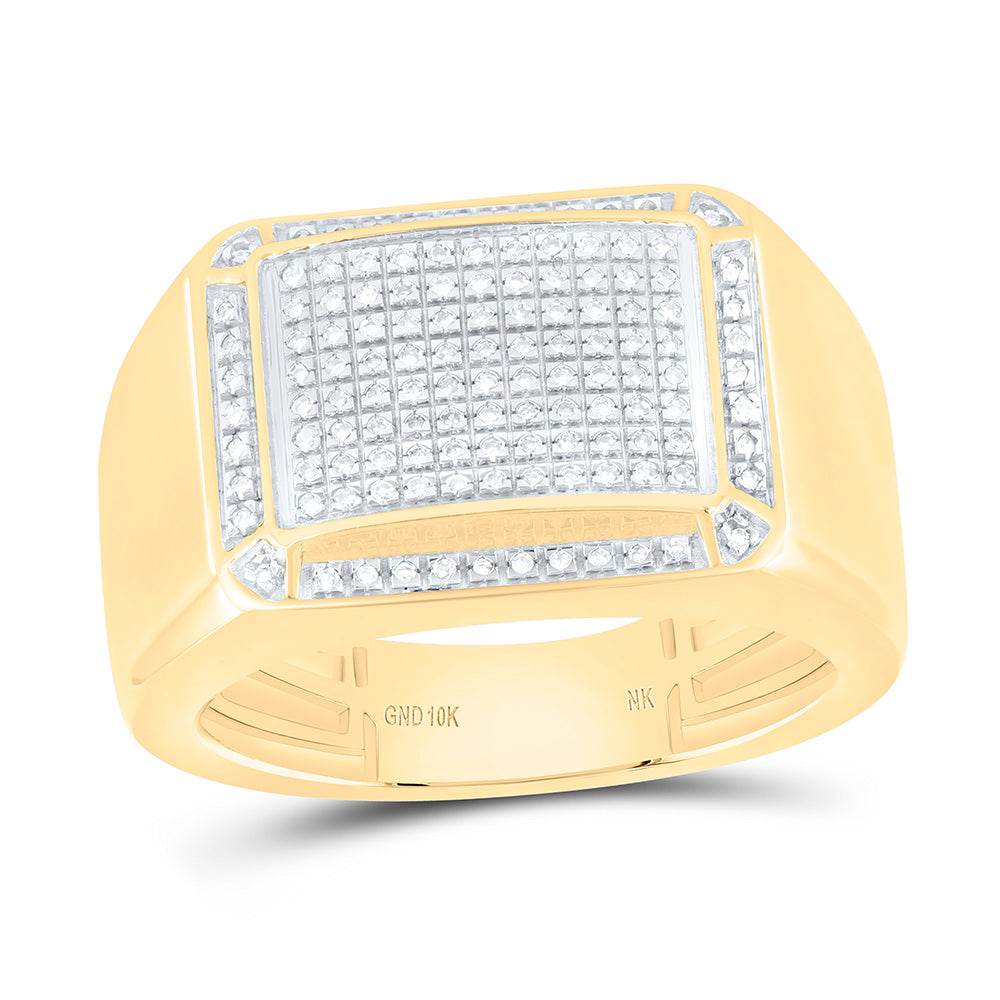 1/4CTW-NAT DIA NK MENS RING Daisy Joyeria