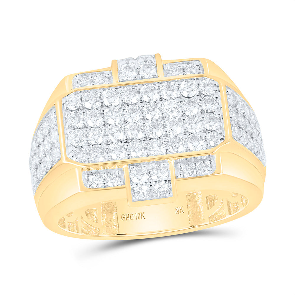 2 CTW-NAT DIA NK MENS RING Daisy Joyeria
