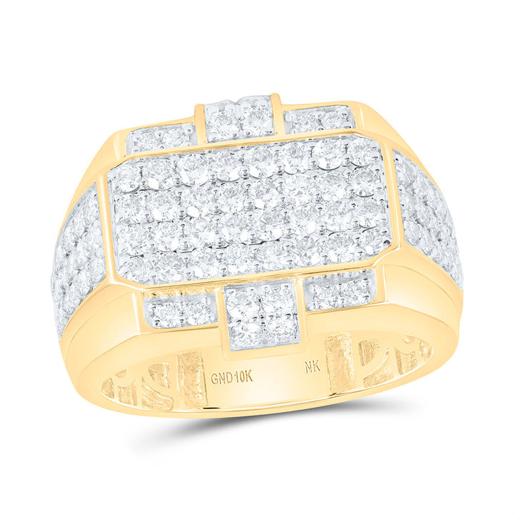 2 CTW-NAT DIA NK MENS RING Daisy Joyeria