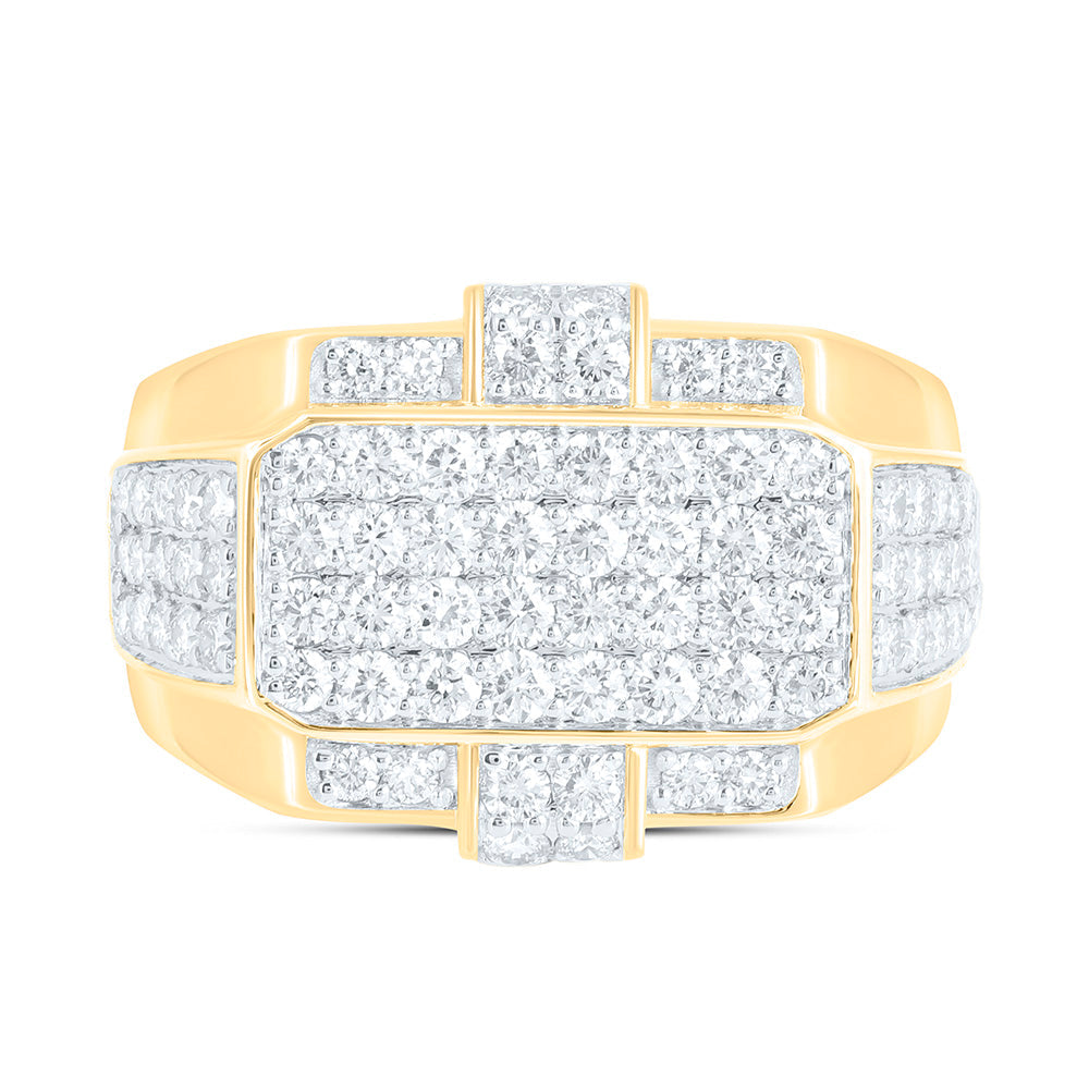 2 CTW-NAT DIA NK MENS RING Daisy Joyeria