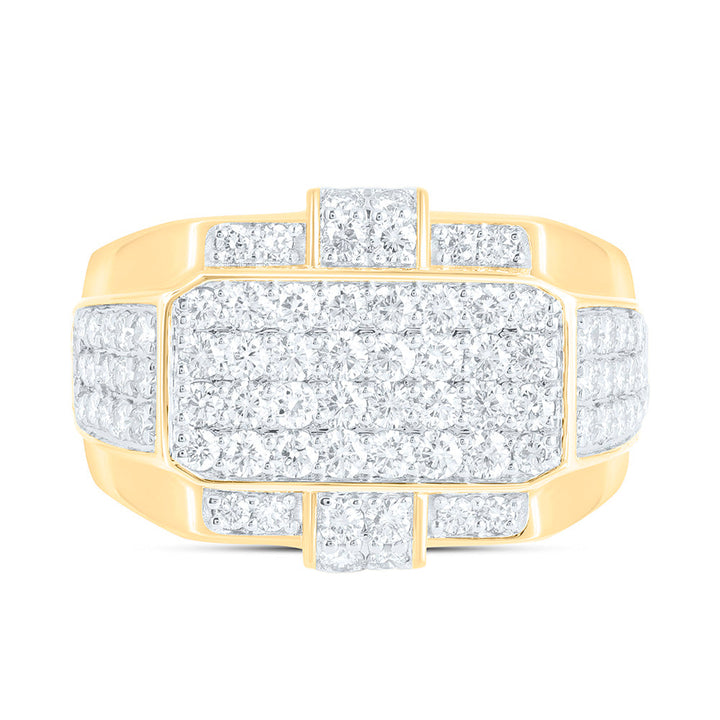 2 CTW-NAT DIA NK MENS RING Daisy Joyeria