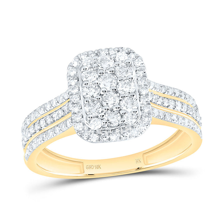 5/8CTW-NAT DIA NK FASHION EMERALD RING Daisy Joyeria