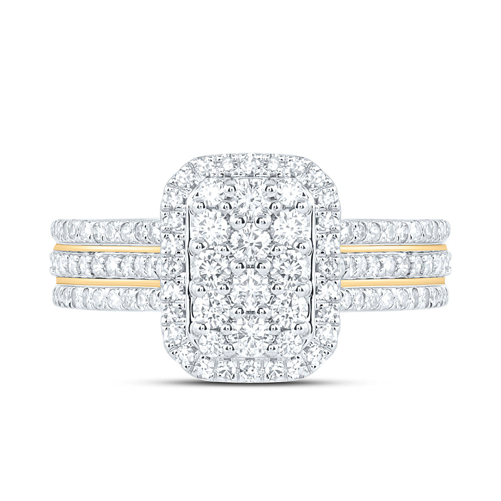 5/8CTW-NAT DIA NK FASHION EMERALD RING Daisy Joyeria