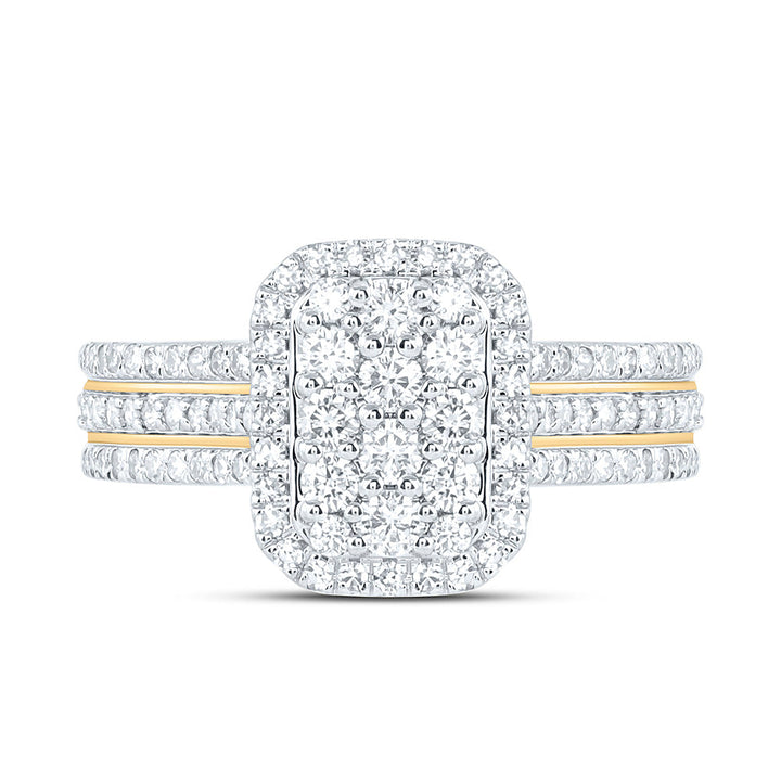 5/8CTW-NAT DIA NK FASHION EMERALD RING Daisy Joyeria