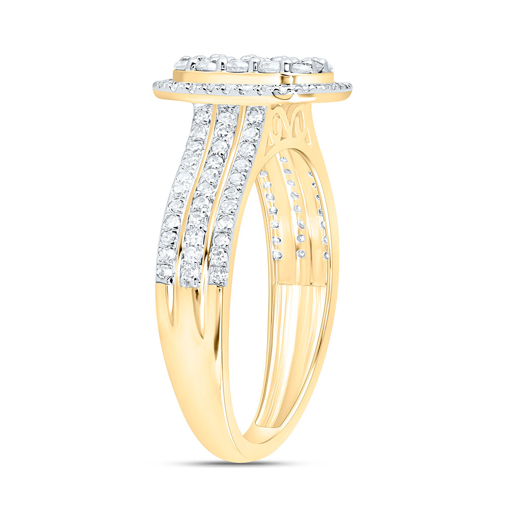 5/8CTW-NAT DIA NK FASHION EMERALD RING Daisy Joyeria