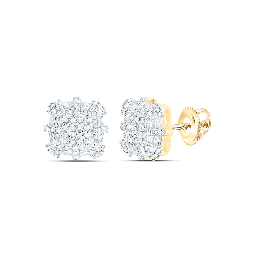 1/2CTW-NAT DIA NK FASHION CUSHION EARRING Daisy Joyeria