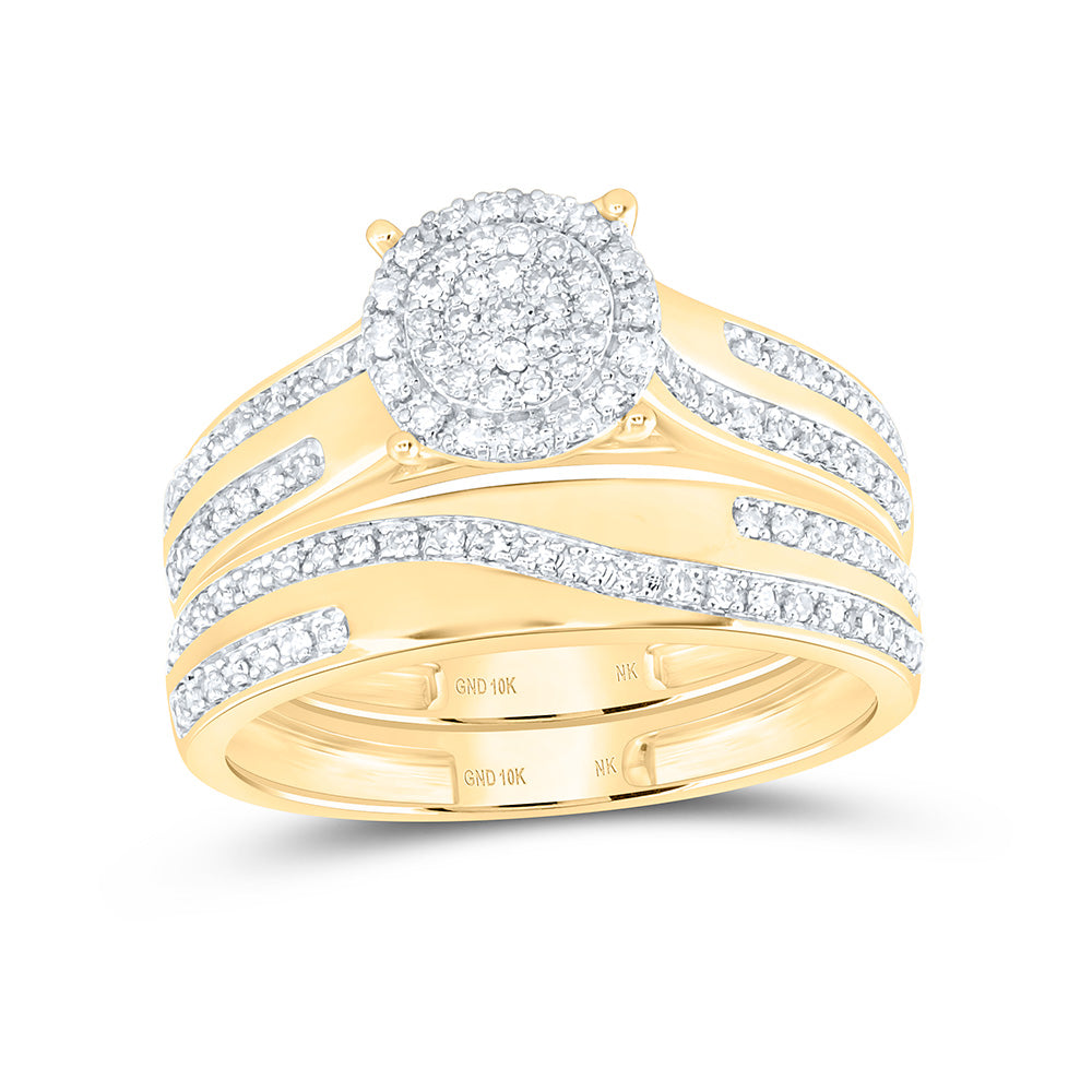 1/2CTW-NAT DIA NK FASHION ROUND TRIO SET Daisy Joyeria