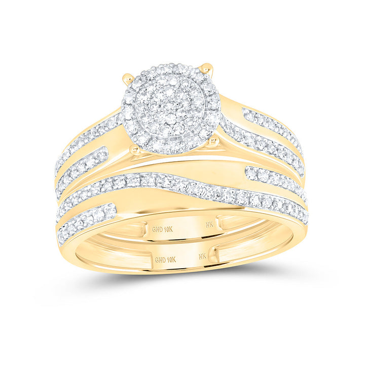 1/2CTW-NAT DIA NK FASHION ROUND TRIO SET Daisy Joyeria