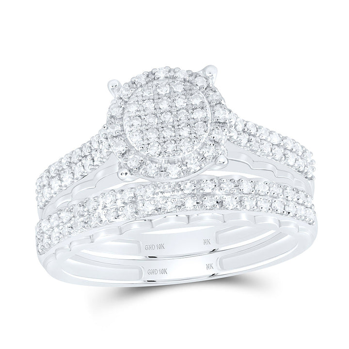 5/8CTW-NAT DIA NK FASHION ROUND TRIO SET Daisy Joyeria