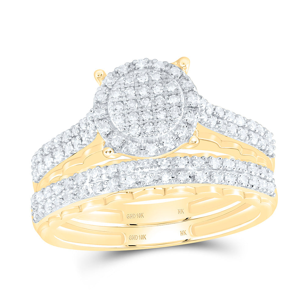 5/8CTW-NAT DIA NK FASHION ROUND TRIO SET Daisy Joyeria