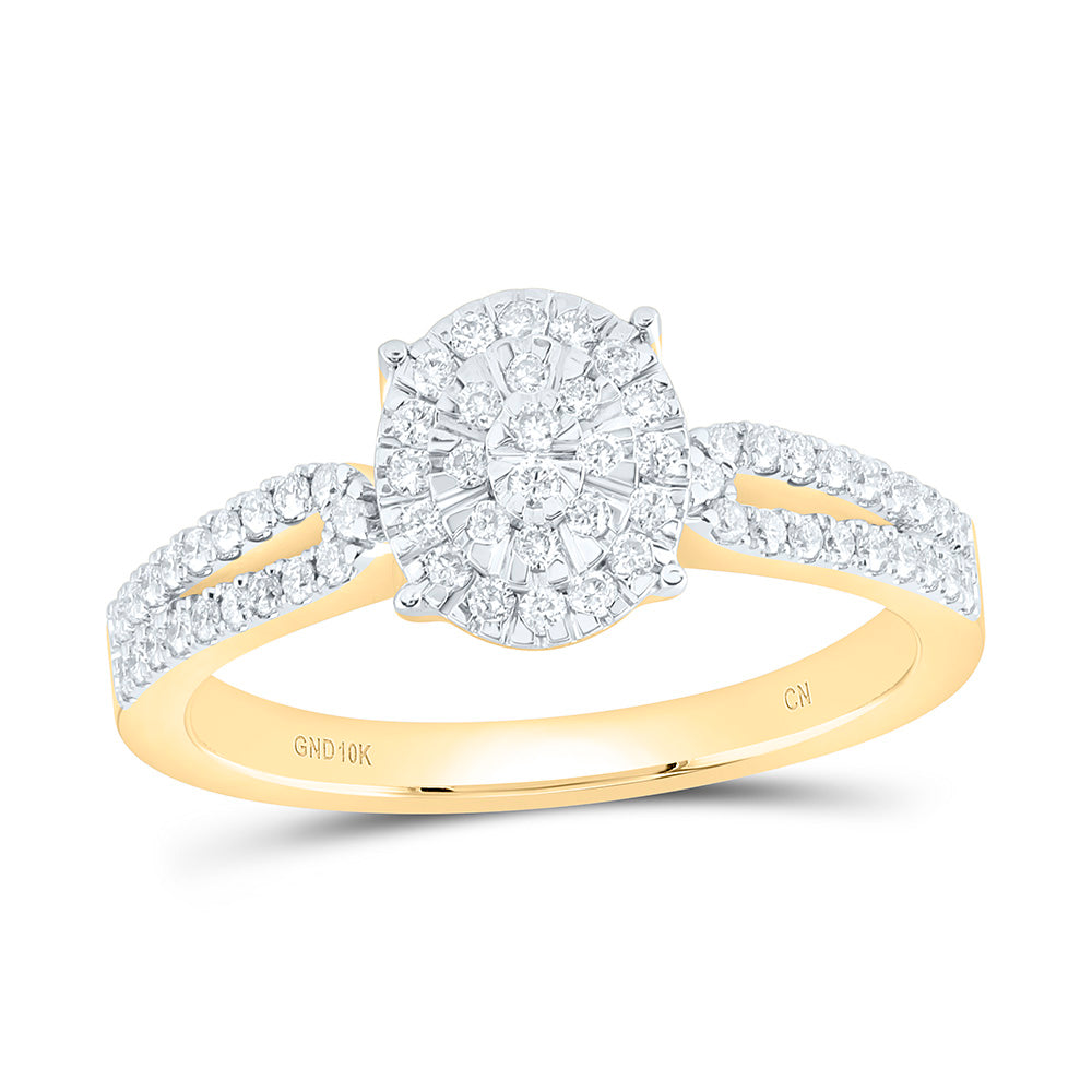 1/3CTW-NAT DIA CN FASHION OVAL RING Daisy Joyeria