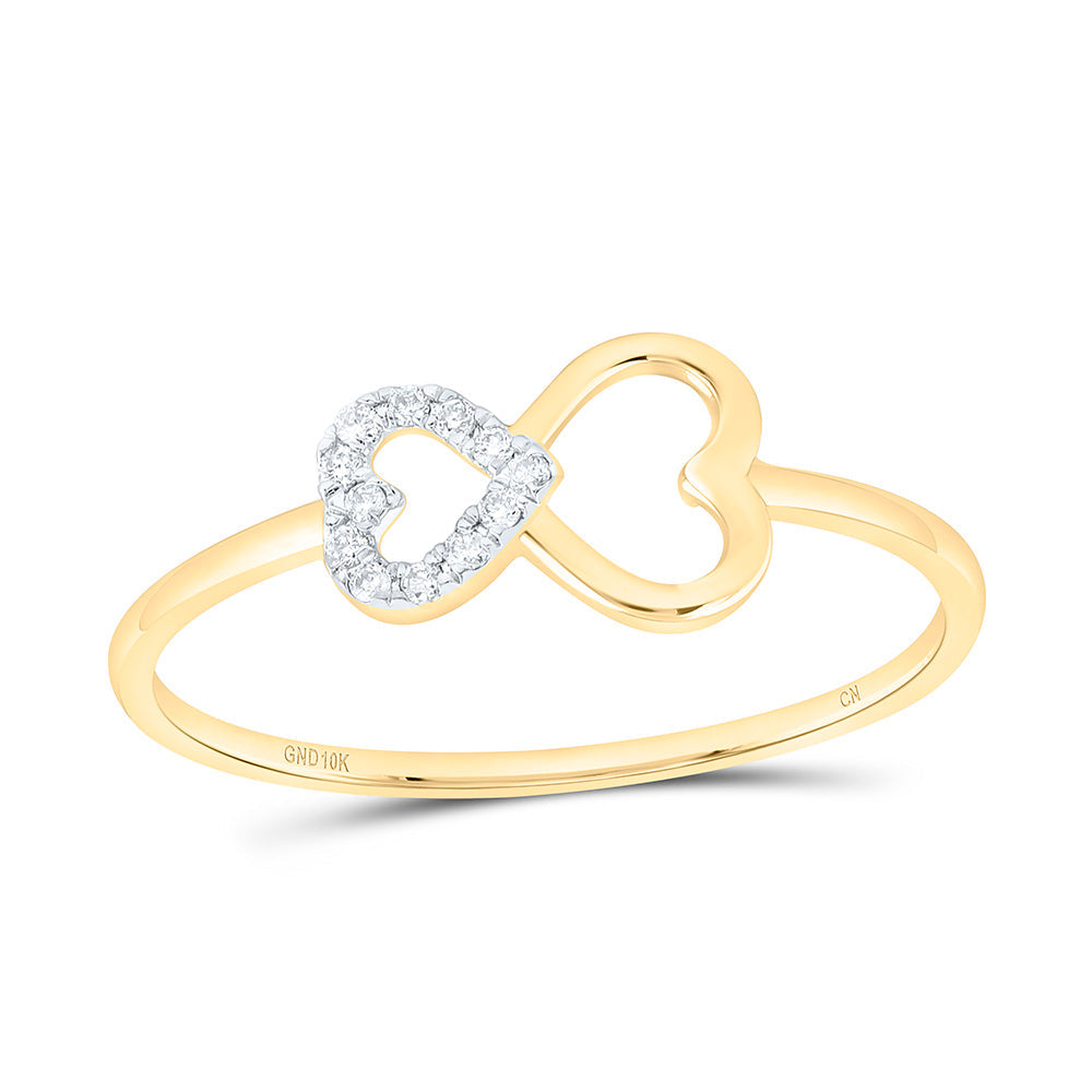 1/20CTW-NAT DIA CN GIFT HEART RING Daisy Joyeria