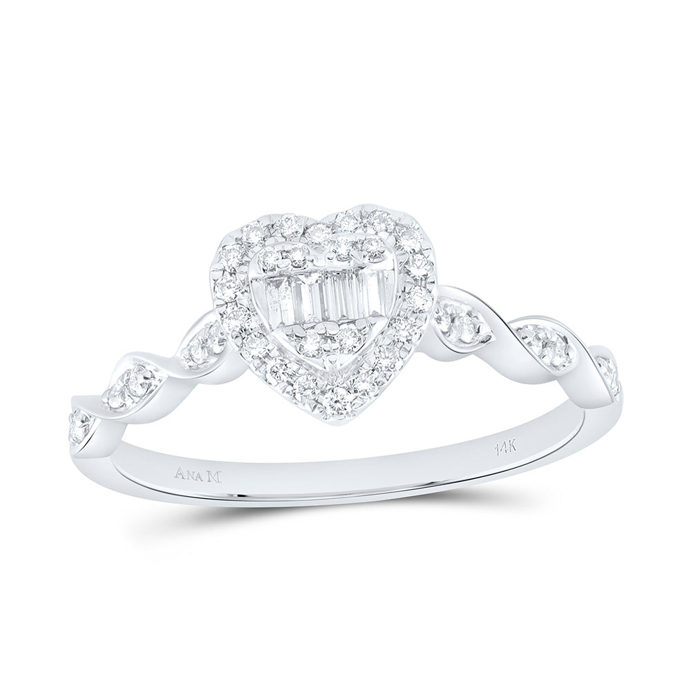 1/4CTW-NAT DIA ANA M FASHION HEART RING Daisy Joyeria