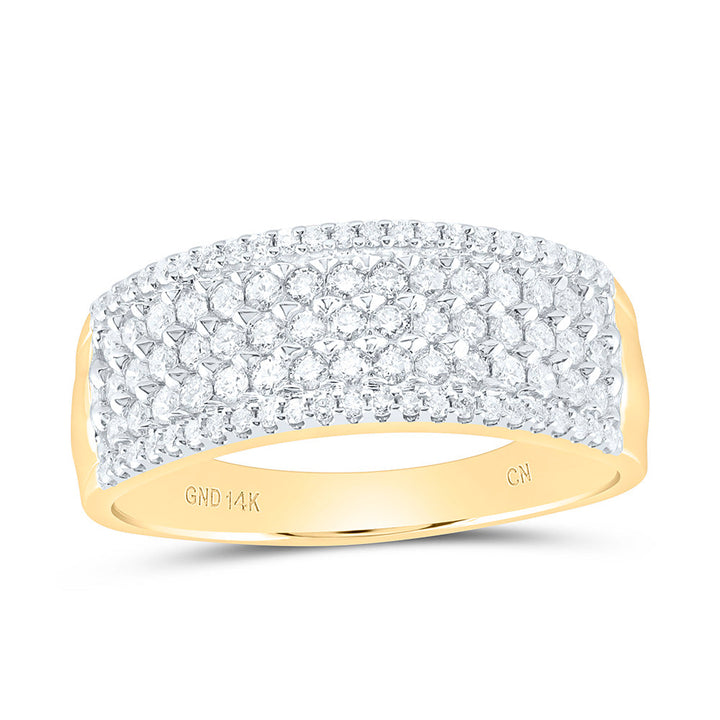 7/8CTW-NAT DIA CN MENS BAND Daisy Joyeria
