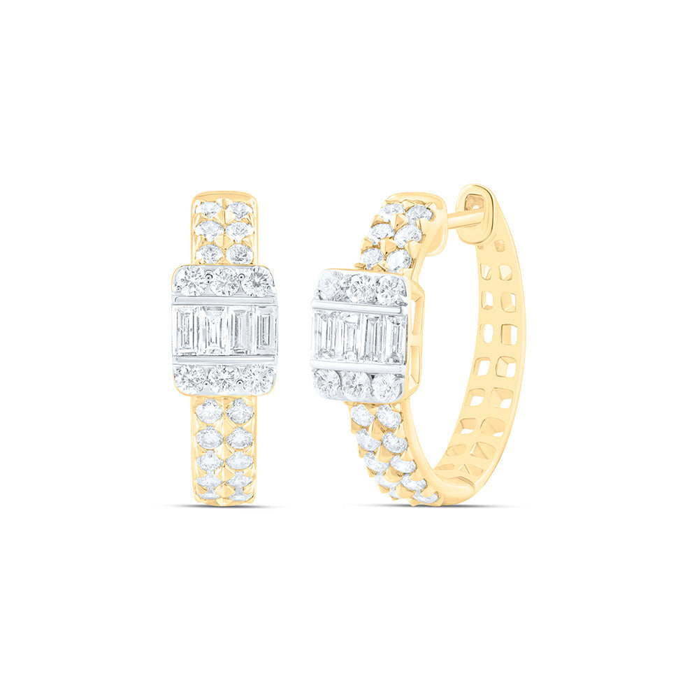 3/4CTW-NAT DIA ANA M FASHION HOOP EARRING Daisy Joyeria
