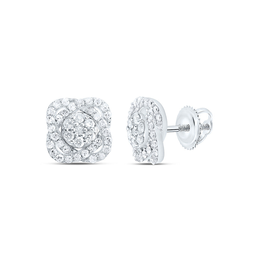 5/8CTW-NAT DIA P1 GIFT FLOWER EARRING Daisy Joyeria