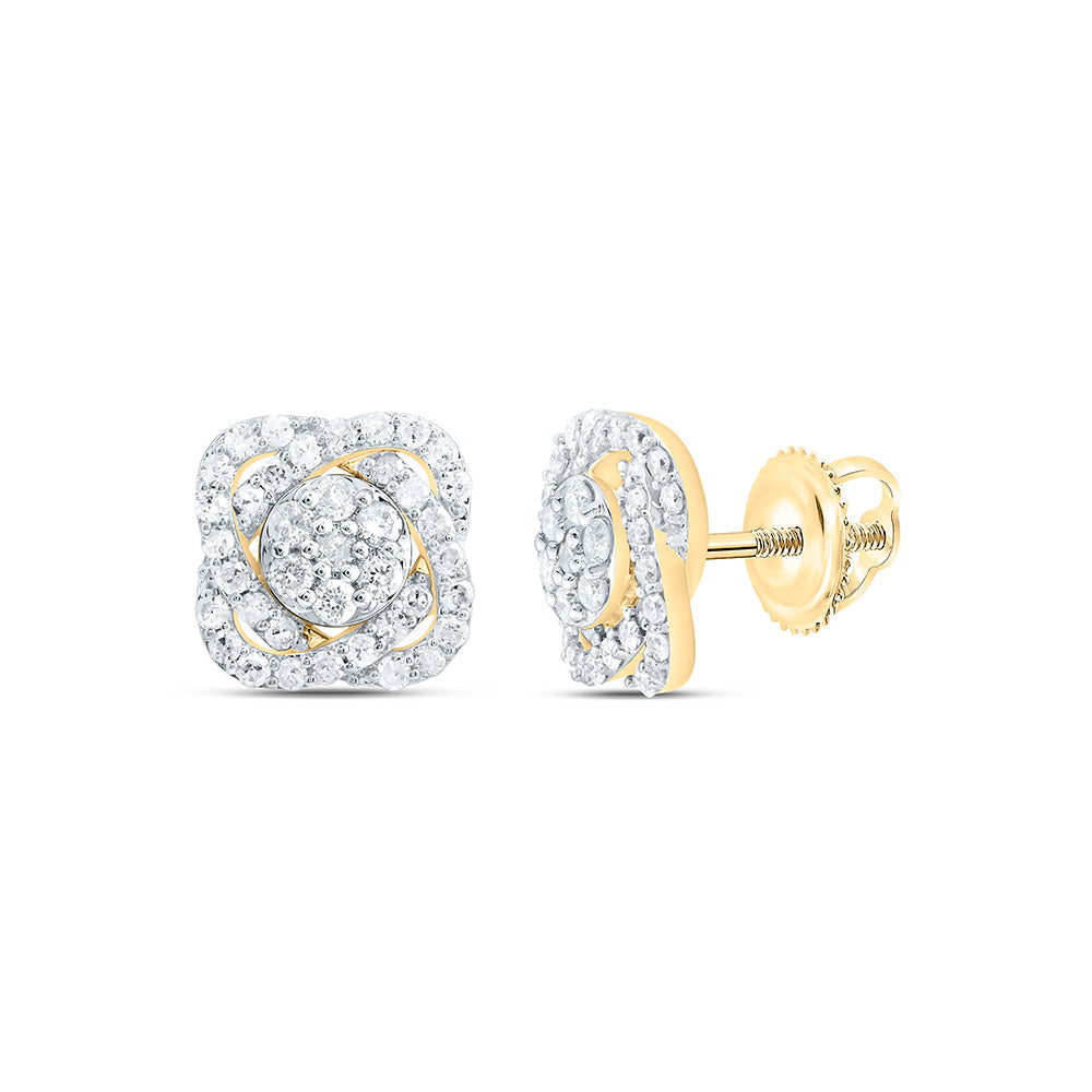 5/8CTW-NAT DIA P1 GIFT FLOWER EARRING Daisy Joyeria