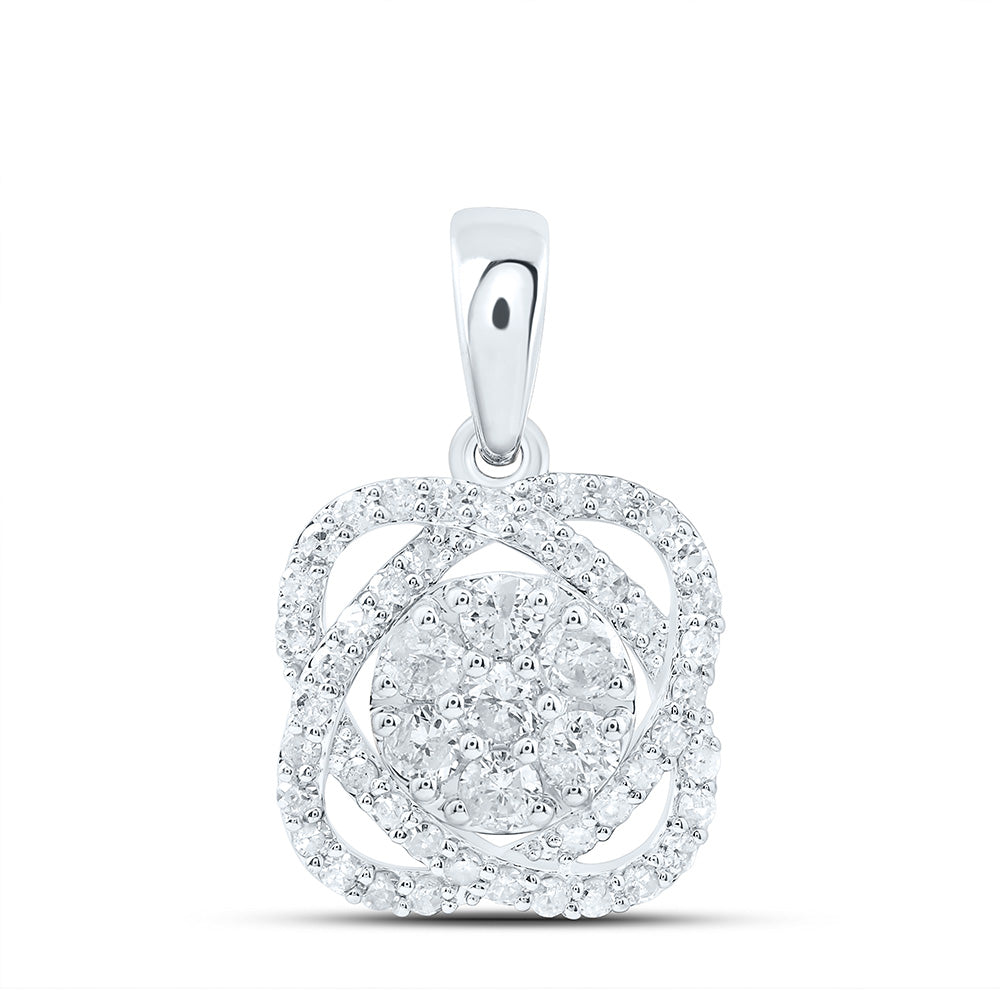 1/2CTW-NAT DIA P1 GIFT FLOWER PENDANT Daisy Joyeria