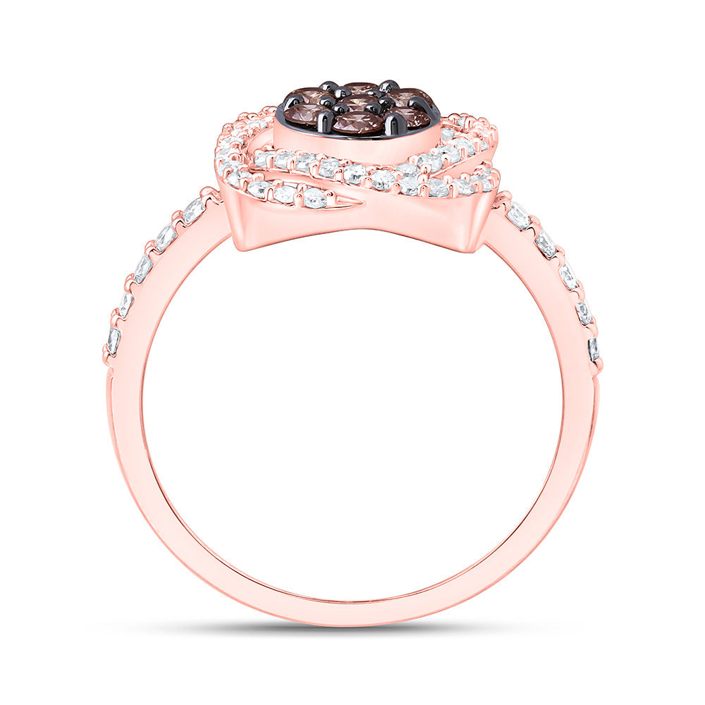 5/8CTW-NAT DIA P1 GIFT COGNAC NATURAL FLOWER RING Daisy Joyeria