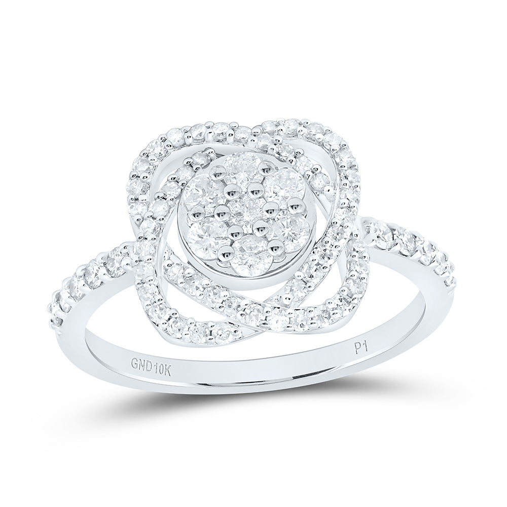 5/8CTW-NAT DIA P1 GIFT FLOWER RING Daisy Joyeria