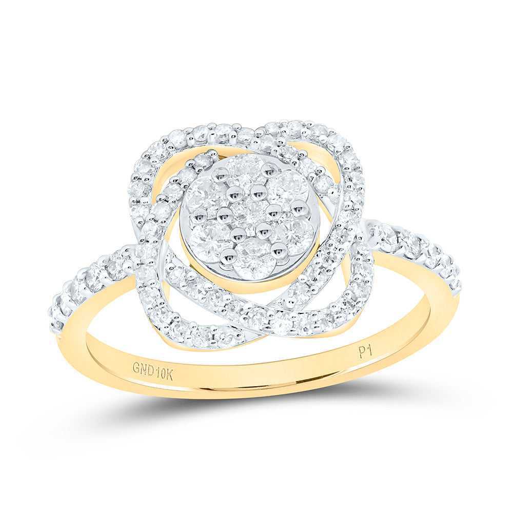 5/8CTW-NAT DIA P1 GIFT FLOWER RING Daisy Joyeria