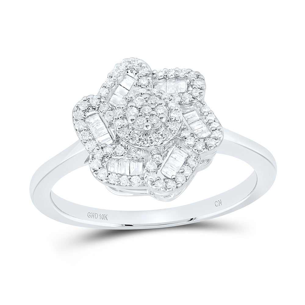 1/3CTW-NAT DIA CN FASHION FLOWER RING Daisy Joyeria
