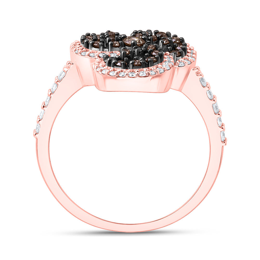 1/2CTW-NAT DIA CN COGNAC NATURAL TRINITY ROUND RING Daisy Joyeria