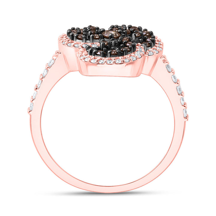 1/2CTW-NAT DIA CN COGNAC NATURAL TRINITY ROUND RING Daisy Joyeria