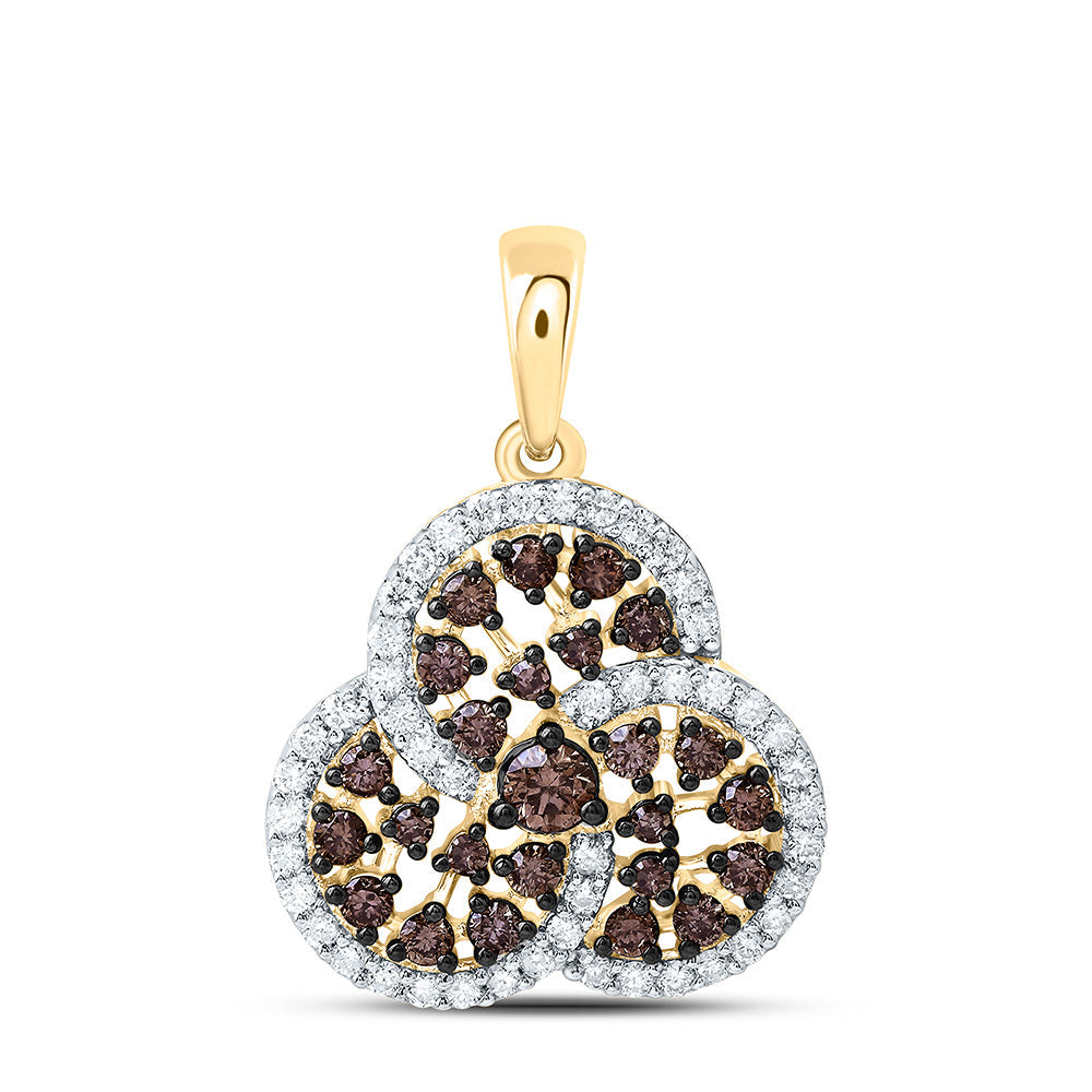 5/8CTW-NAT DIA CN COGNAC NATURAL TRINITY PENDANT Daisy Joyeria
