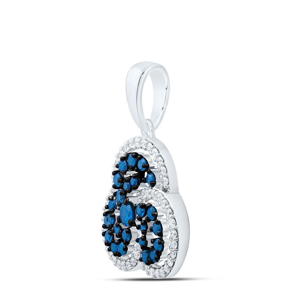 5/8CTW-NAT DIA CN BLUE DIAMOND TRINITY PENDANT Daisy Joyeria