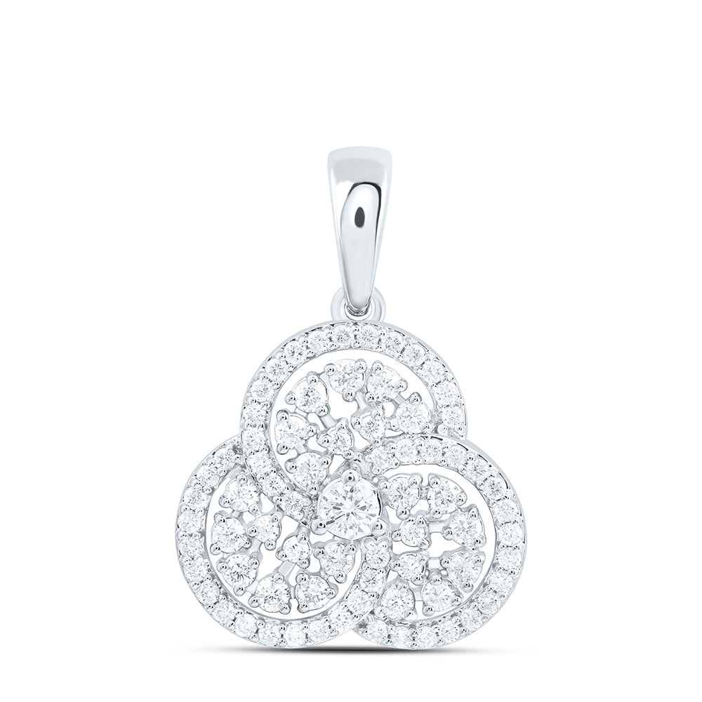5/8CTW-NAT DIA CN FASHION TRINITY PENDANT Daisy Joyeria